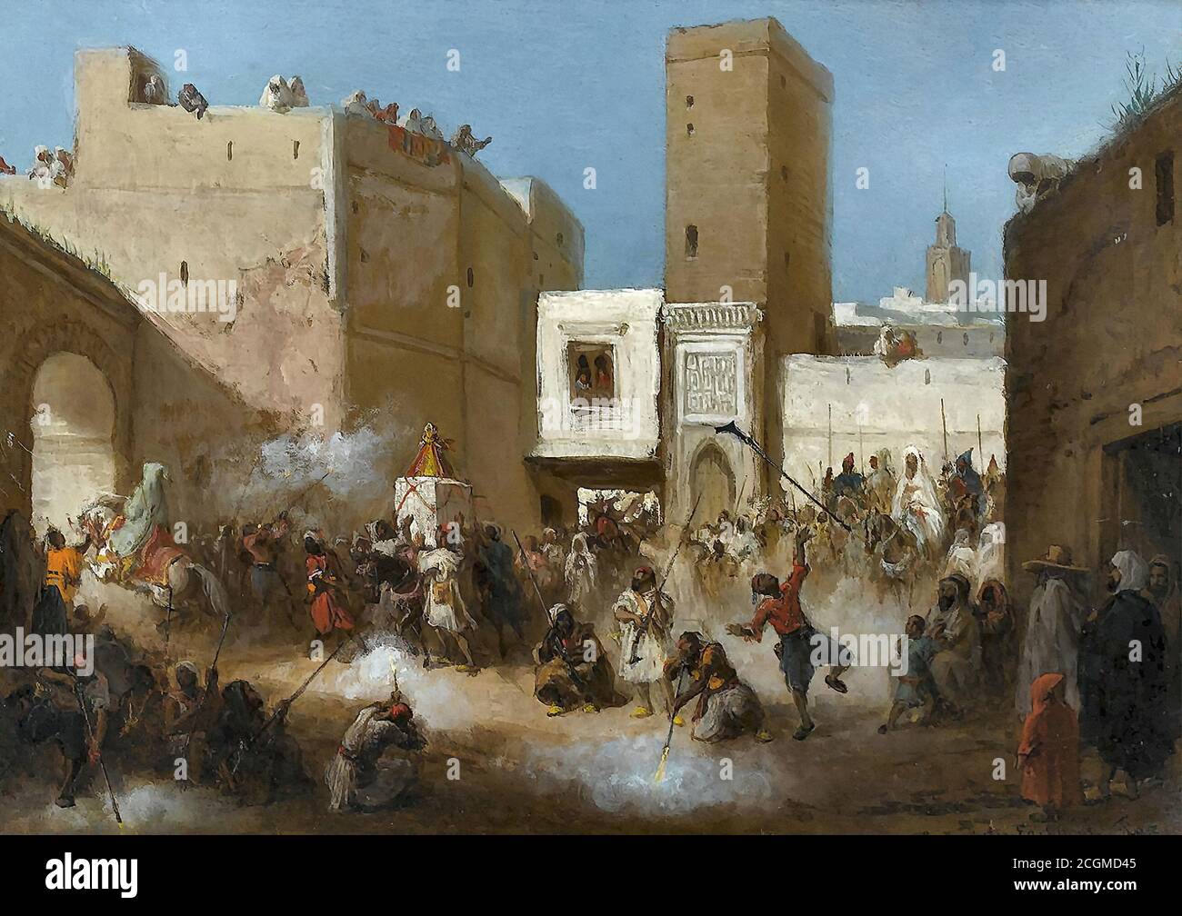 Eeckhout Victor - Processione nuziale Fez - Scuola Belga - 19 ° secolo Foto Stock