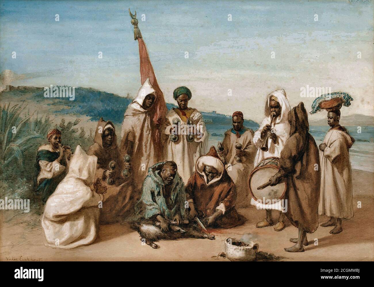 Eeckhout Victor - Bedouin - Scuola Belga - 19 ° secolo Foto Stock