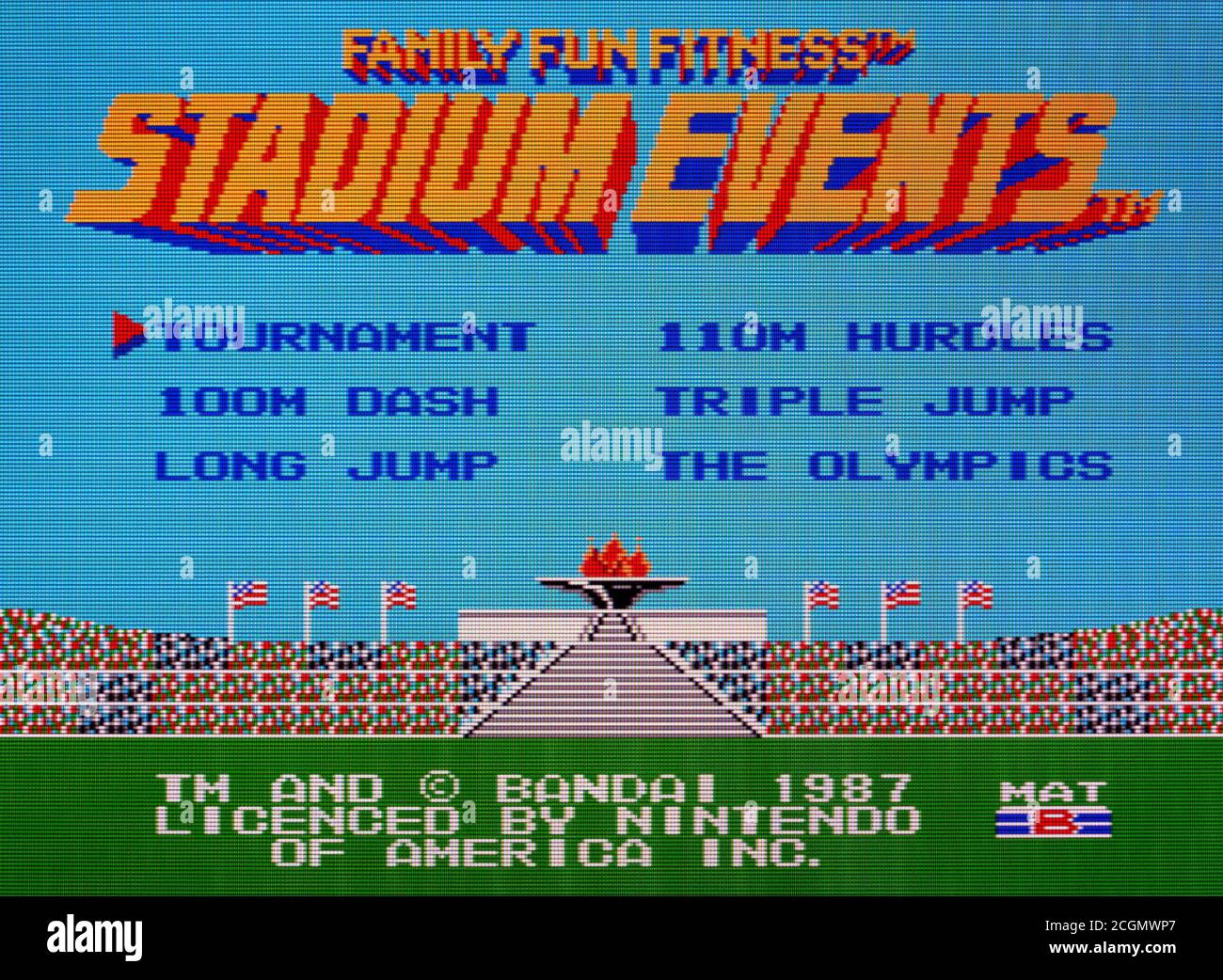 Eventi Stadio - Nintendo Entertainment System - NES Videogame - Solo per uso editoriale Foto Stock