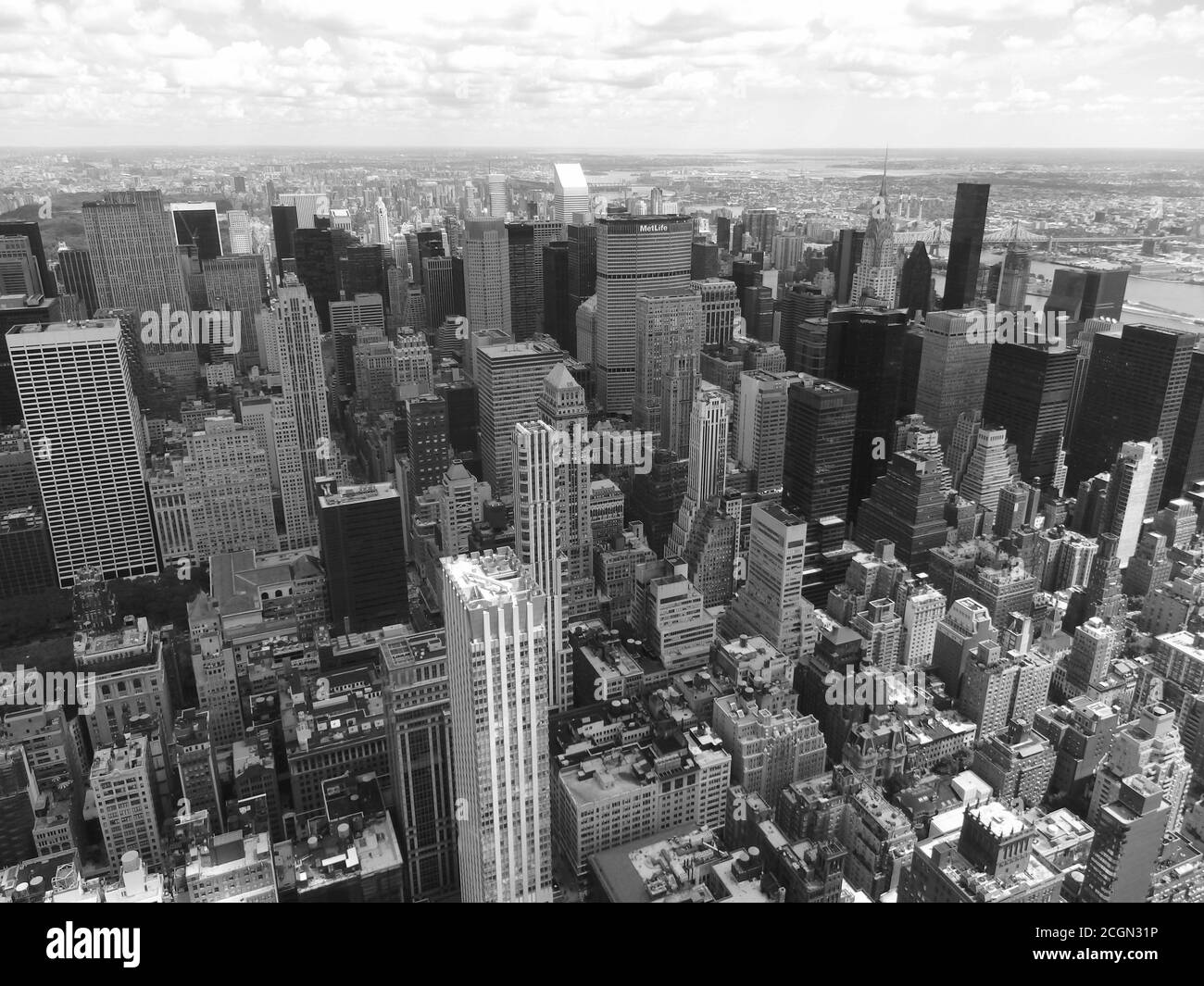 La vista dall'Empire state Building, guardando verso Central Park, New York City, Stati Uniti Foto Stock