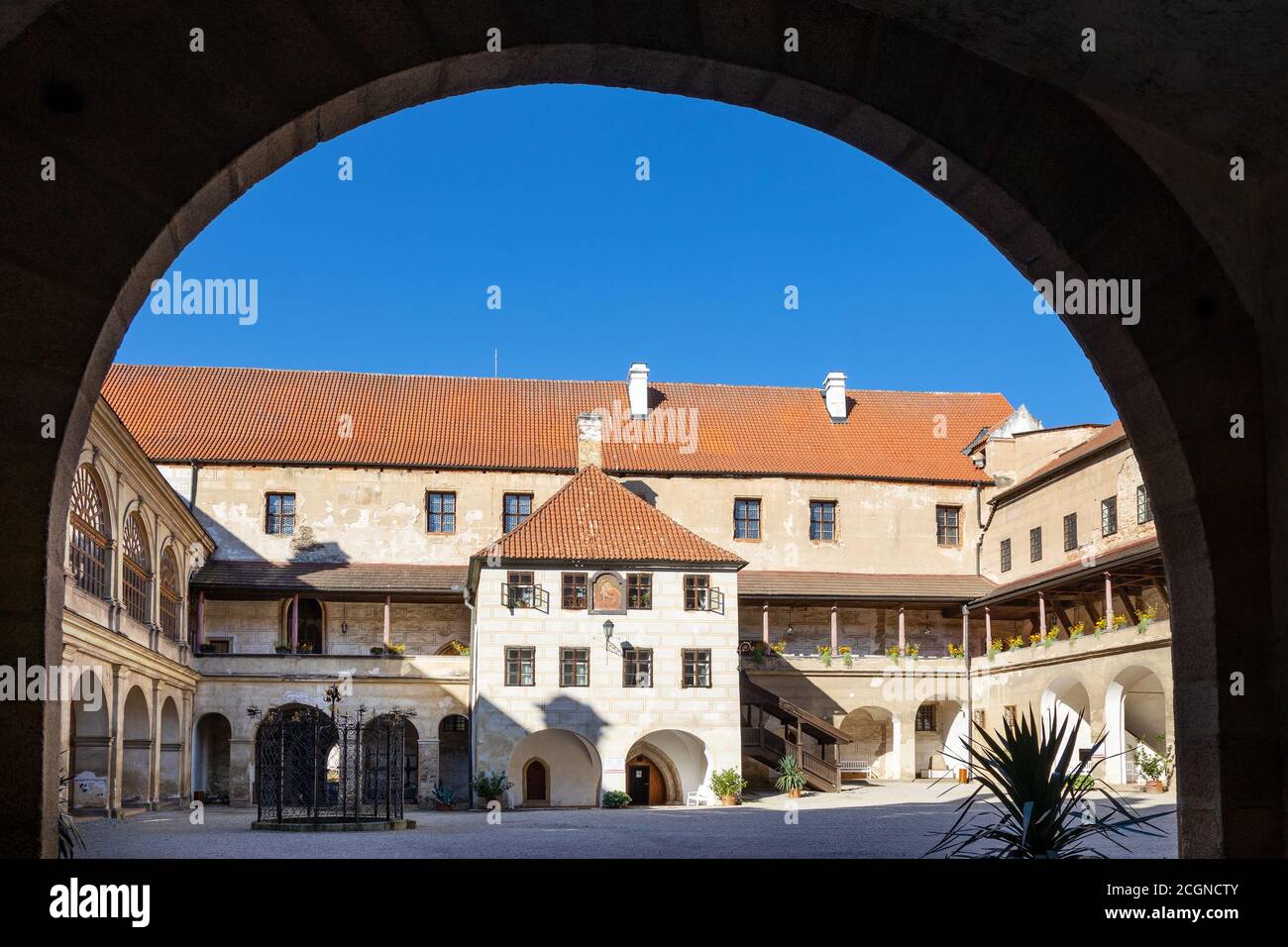 renesanční zámek Horšovský Týn (narodni kulturni pamatka), Plzeňský kraj, Ceska republika / castello rinascimentale Horsovsky Tyn, regione di Plzen, repu ceco Foto Stock