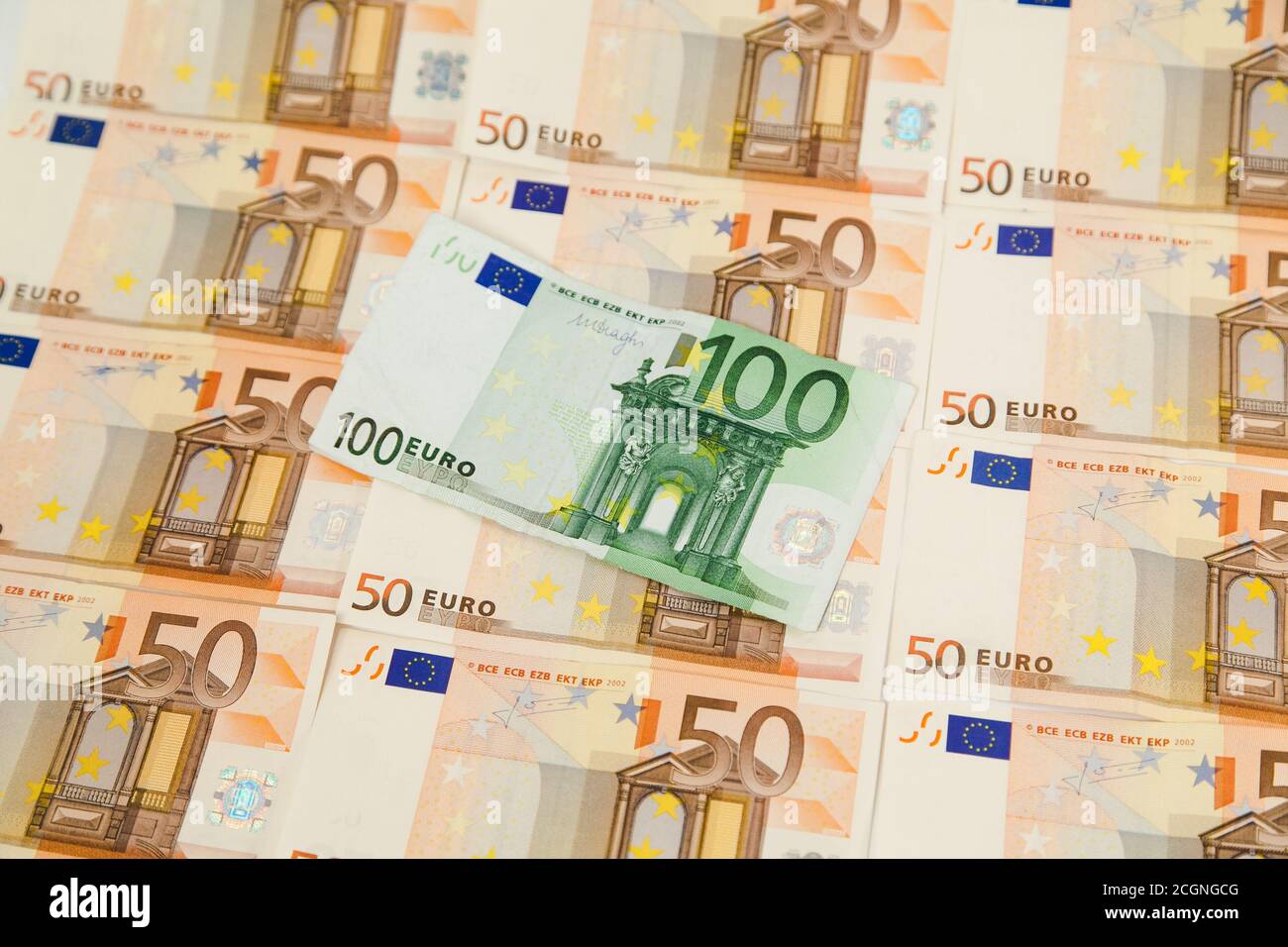 Banconota da cento euro in denaro Foto Stock