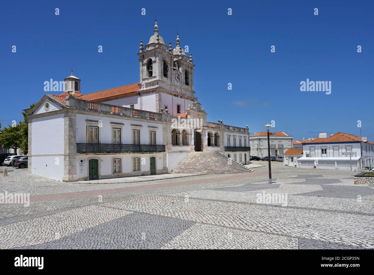 Chiesa di nostra Signora di Nazare, Largo Nossa Senhora da Nazare, villaggio di Sitio, Nazare, distretto di Leiria, Portogallo Foto Stock