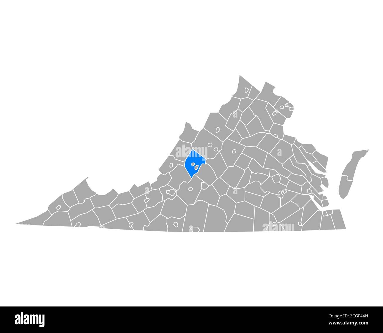 Mappa di Rockbridge in Virginia Foto Stock