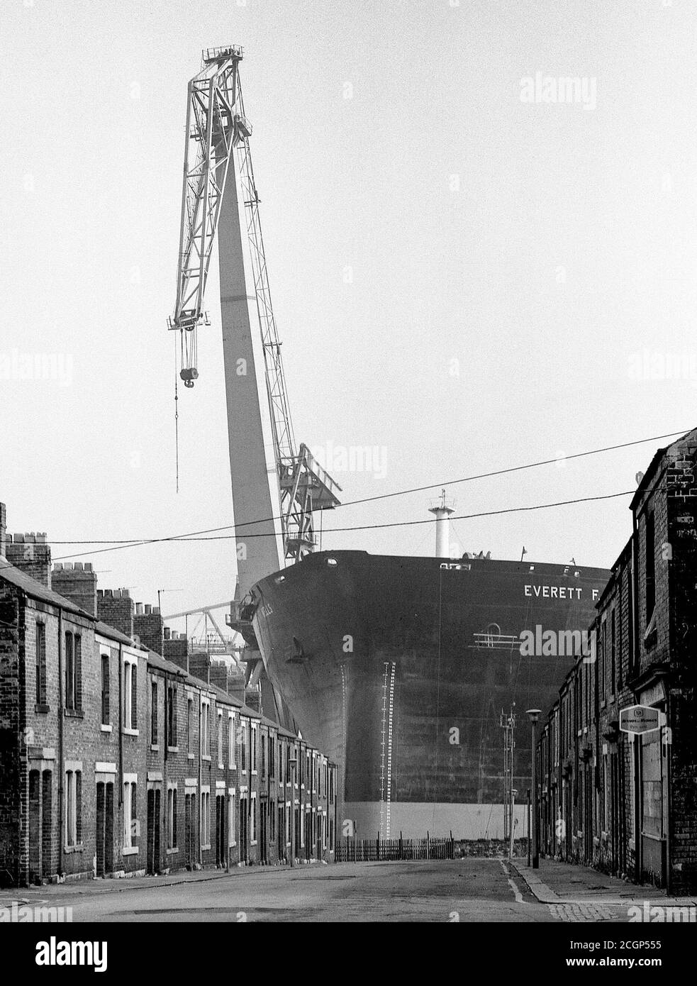 Autocisterna Everett F. Wells, Leslie Street, Wallsend, Swan Hunter Shipbuilders, 1976 Foto Stock