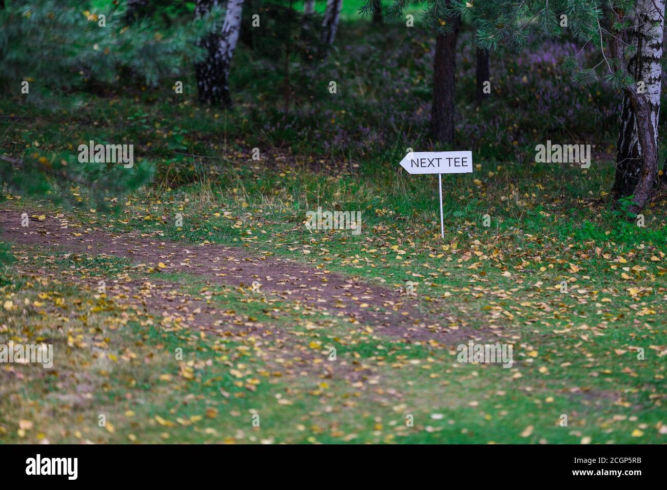 Il campo da golf accanto al campo da golf Foto Stock