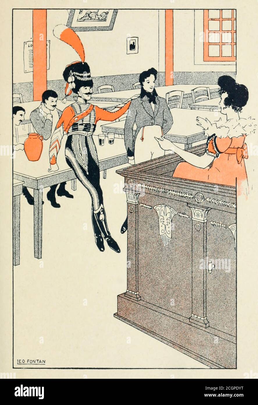 The Army Widow Illustration from l'Initiation amoureuse [Love Intentions] di Sonolet, Louis, 1874-1928 pubblicato a Parigi nel 1911 Foto Stock