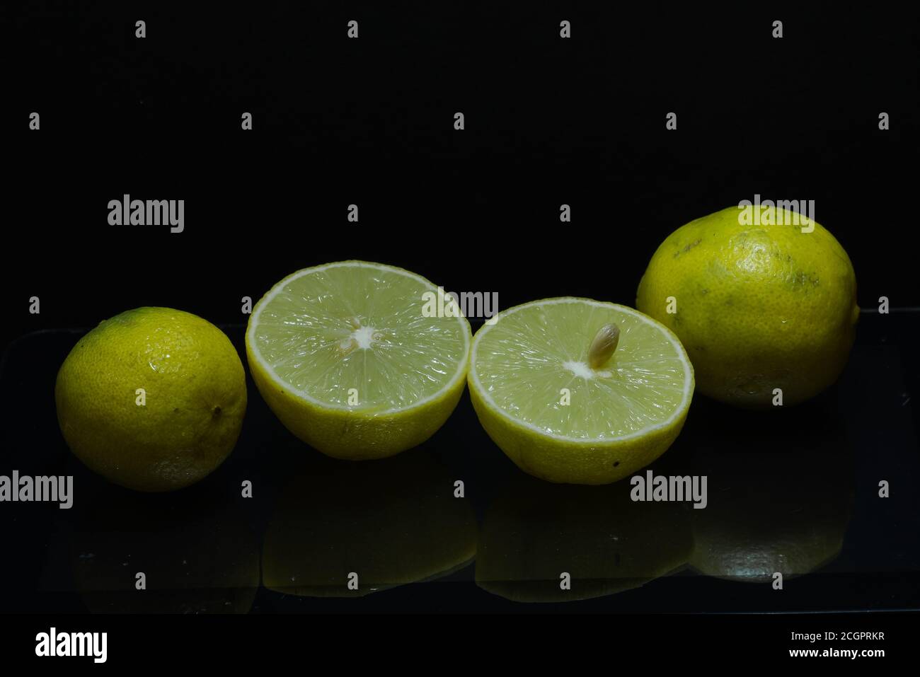 Limone frutta o Citrus limone Chiudi immagine Foto Stock