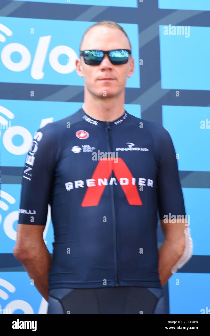 Senigallia, Italia. 12 settembre 2020. senigallia, Italia, 12 settembre 2020, GEOGHEGAN HART Tao (GBR) - TEAM INEOS durante 6^ Tappa Castelfidardo - Senigallia - Ciclismo Tirreno Adriatico - Credit: LM/Roberto Bartomeoli Credit: Roberto Bartomeoli/LPS/ZUMA Wire/Alamy Live News Foto Stock