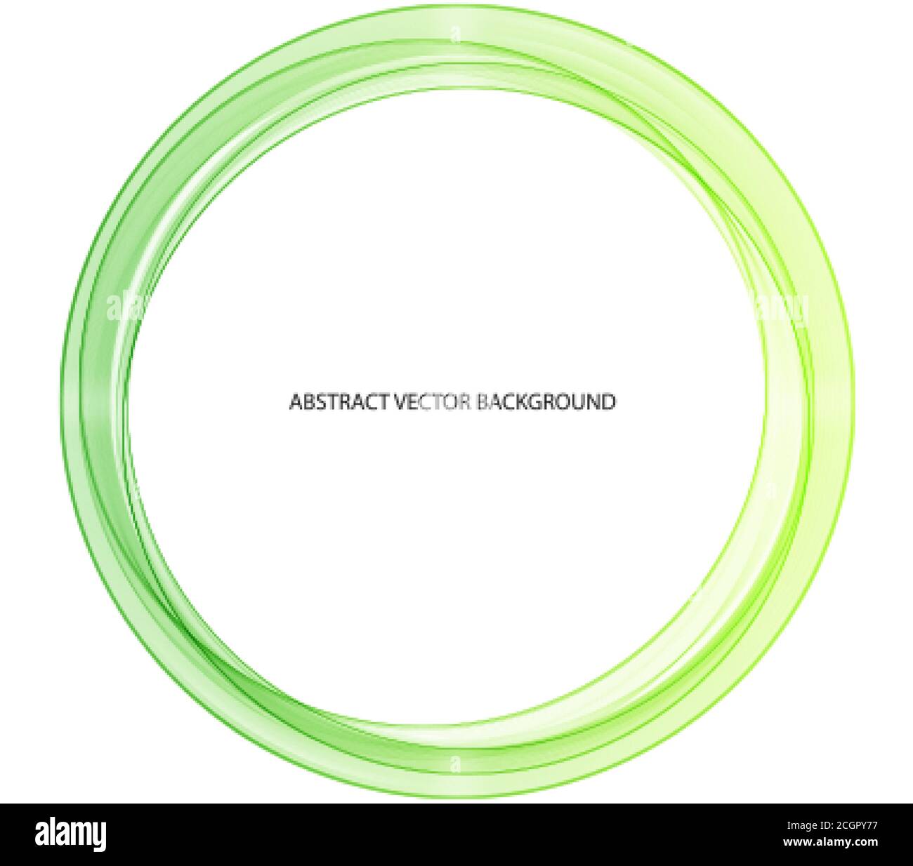 Cerchio verde e giallo. Onda astratta. Logo. Layout per la pubblicità. Illustrazione Vettoriale