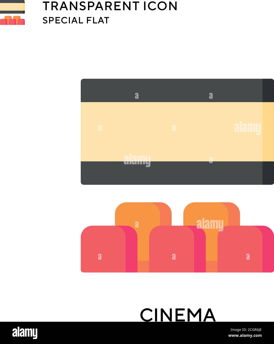 Icona cinefilm vettoriale. Illustrazione piatta. Vettore EPS 10. Illustrazione Vettoriale