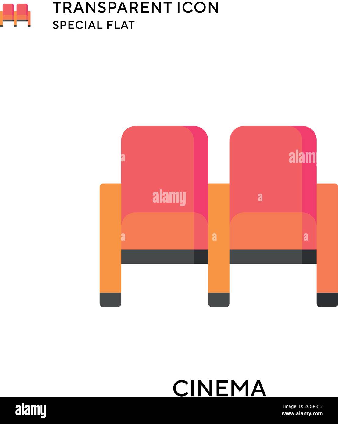 Icona cinefilm vettoriale. Illustrazione piatta. Vettore EPS 10. Illustrazione Vettoriale