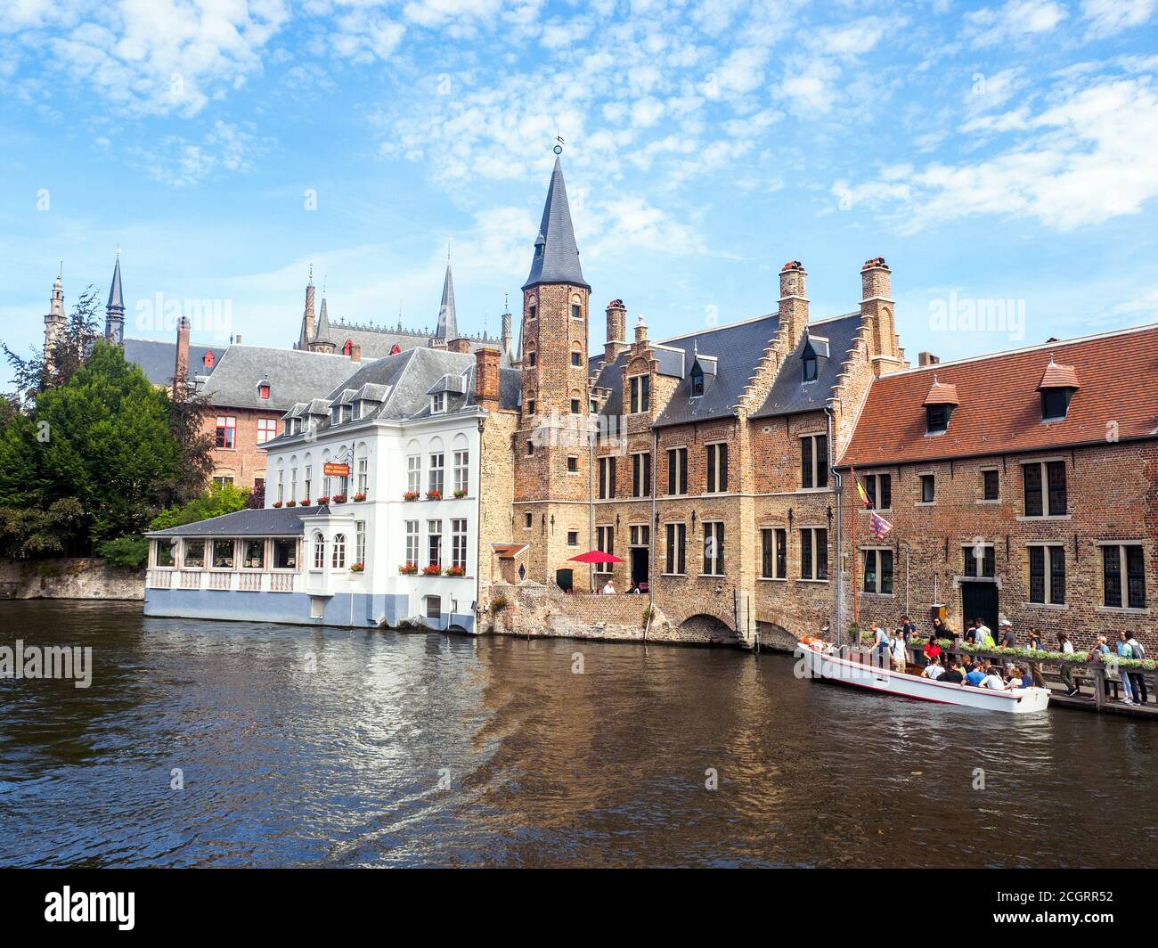 Rozenhoedkaai - Bruges, Belgio Foto Stock