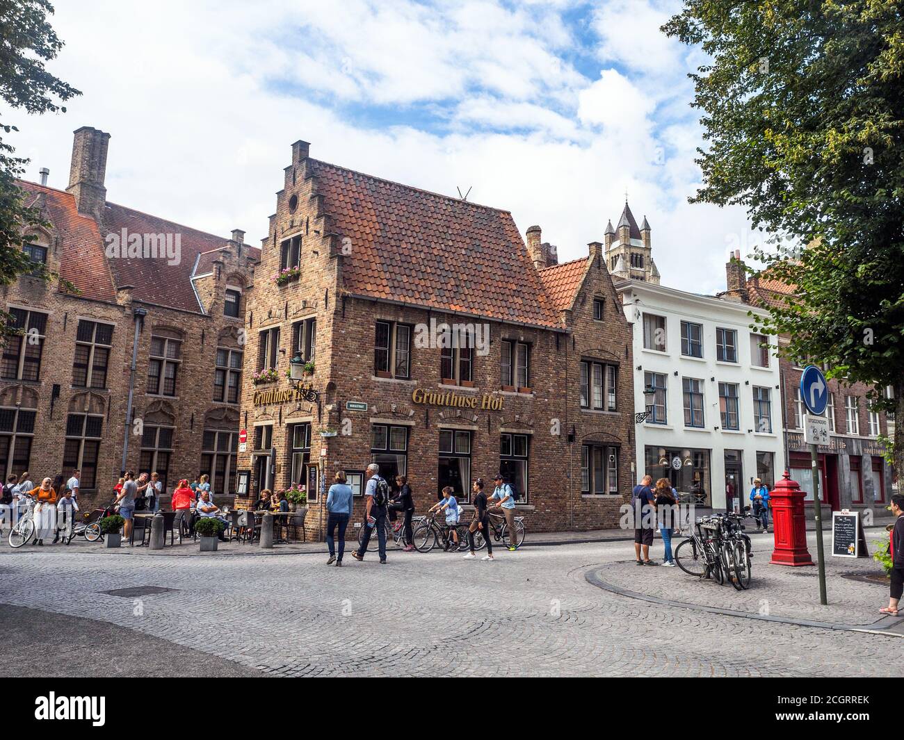 Ristorante Gruuthuse Hof - Bruges, Belgio Foto Stock