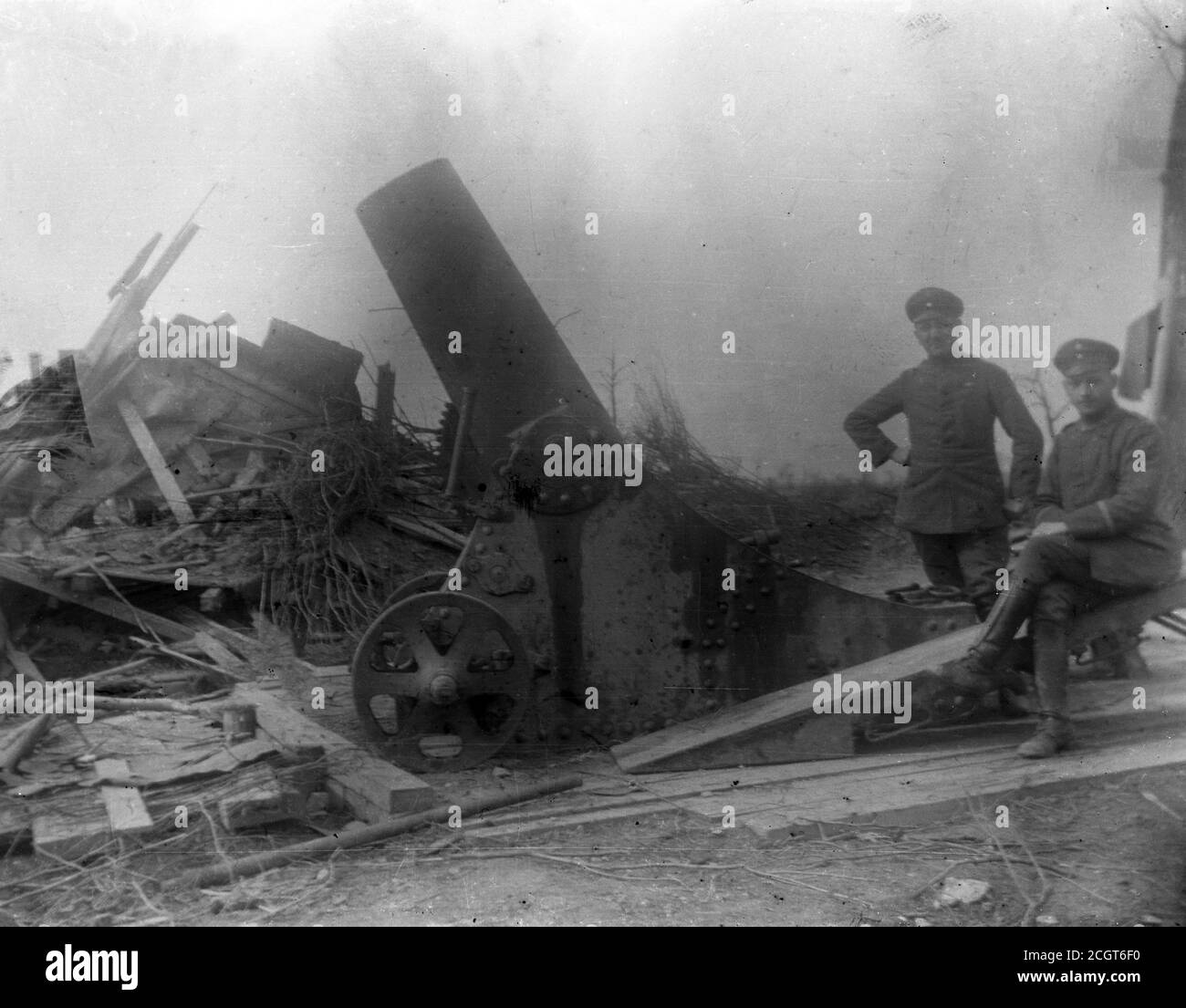 1. Weltkrieg Deutsches Heer Artillerie Mörser 99 21 cm /210 mm - i Guerra Mondiale / WW1 Malta artiglieria militare tedesca 99 21cm / 210mm Foto Stock