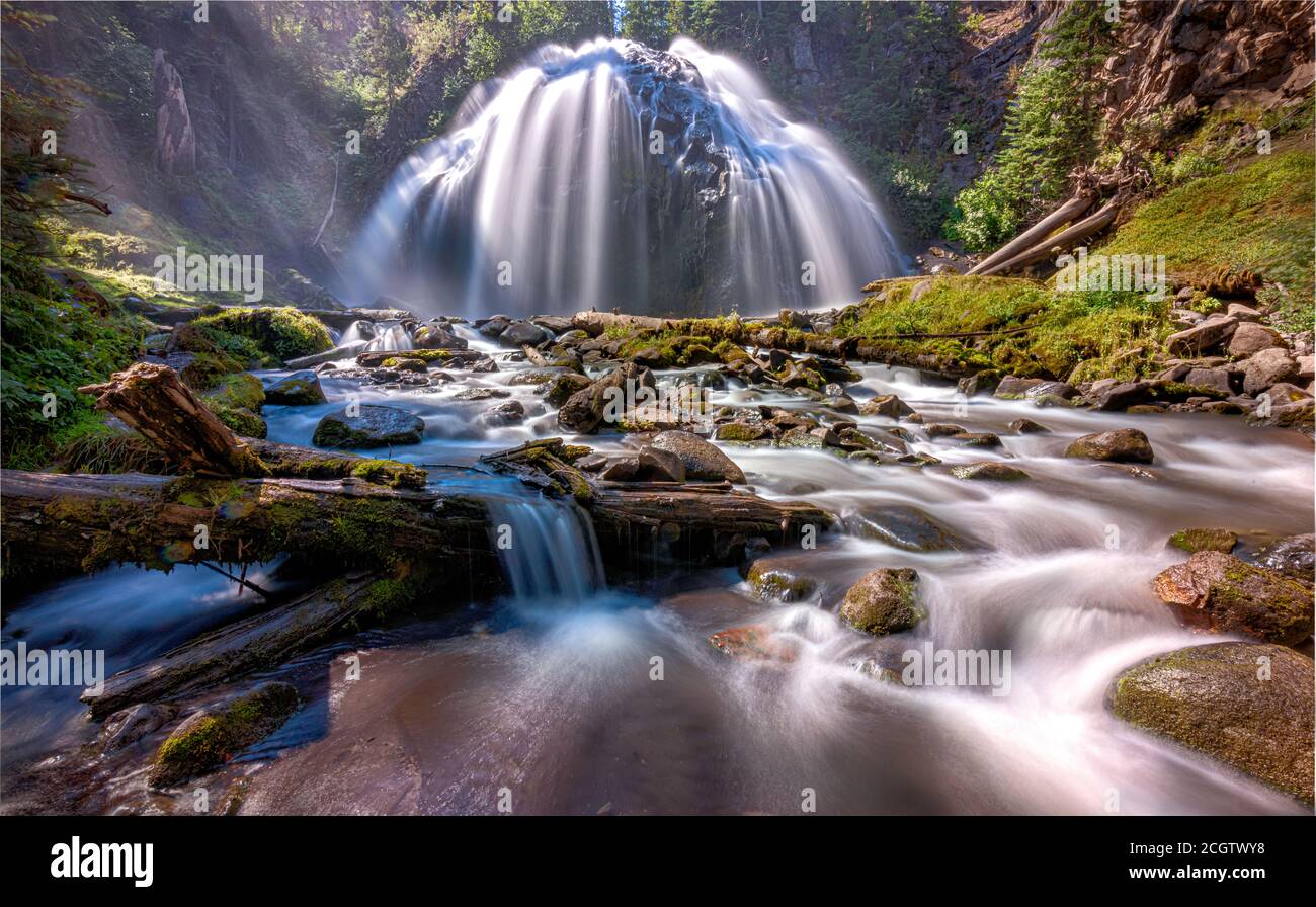 Chush Falls, Three Sisters Wilderness, Deschutes National Forest Foto Stock