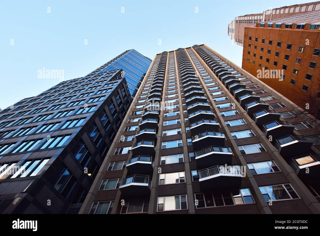 Fifth Avenue edifici architettura a Manhatthan, New York City, Stati Uniti Foto Stock