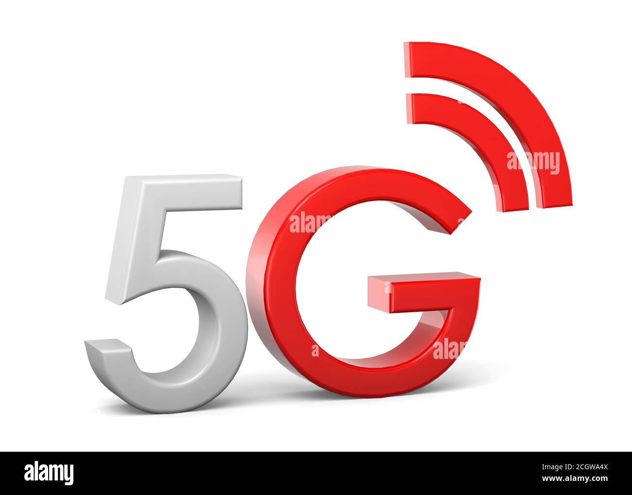 Connessione 5G - 3D Foto Stock