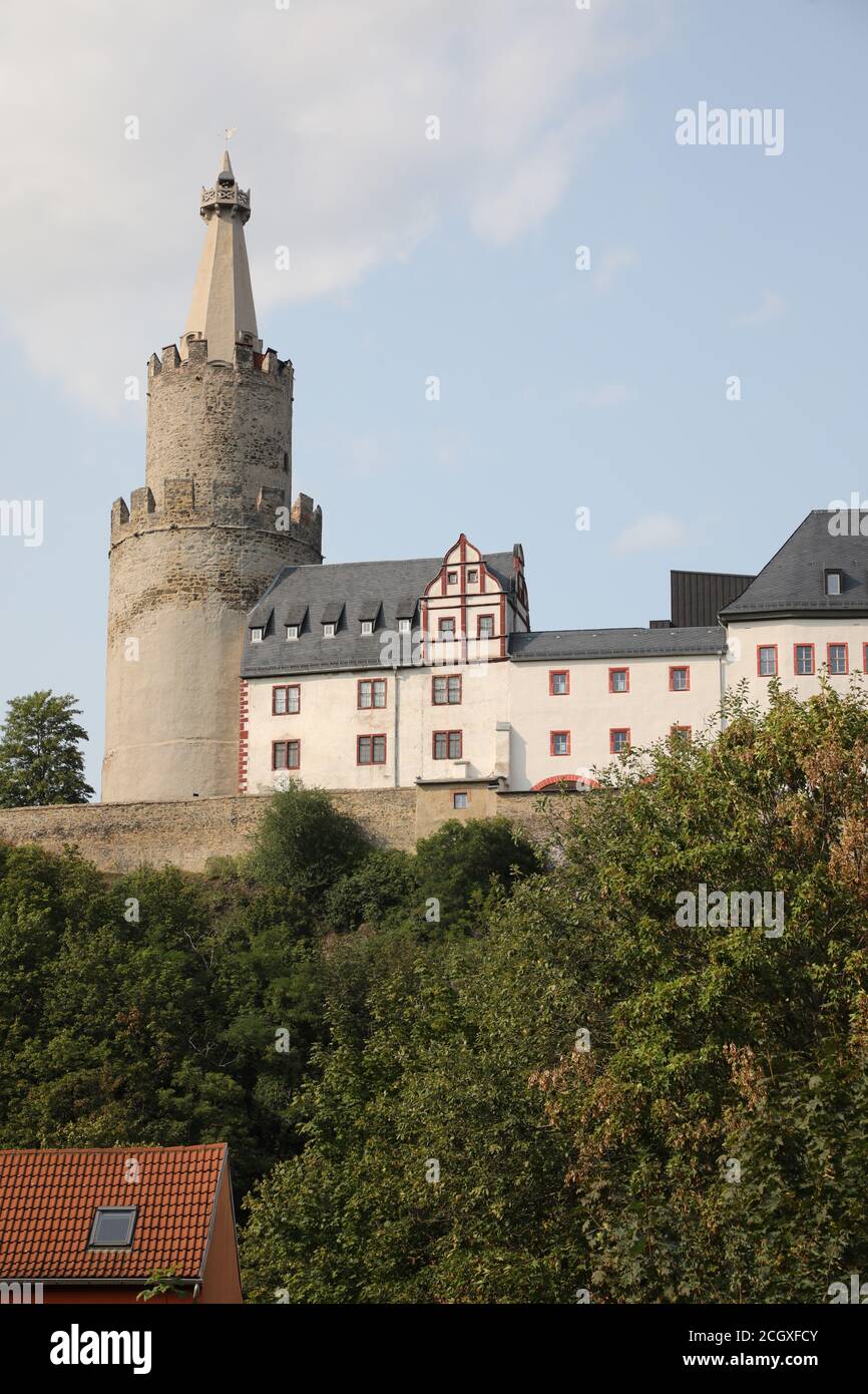 Weida, Germania. 12 settembre 2020. Il Castello di Pasqua. 'La Fondazione tedesca per la protezione dei monumenti' ha scelto il motto nazionale per il giorno: 'Probabilità Denkmal: Ricordare. Conserva. Ripensare." rilasciato. Il Day of the Open Monument è organizzato sia virtualmente che sul posto. Credit: Bodo Schackow/dpa-Zentralbild/dpa/Alamy Live News Foto Stock
