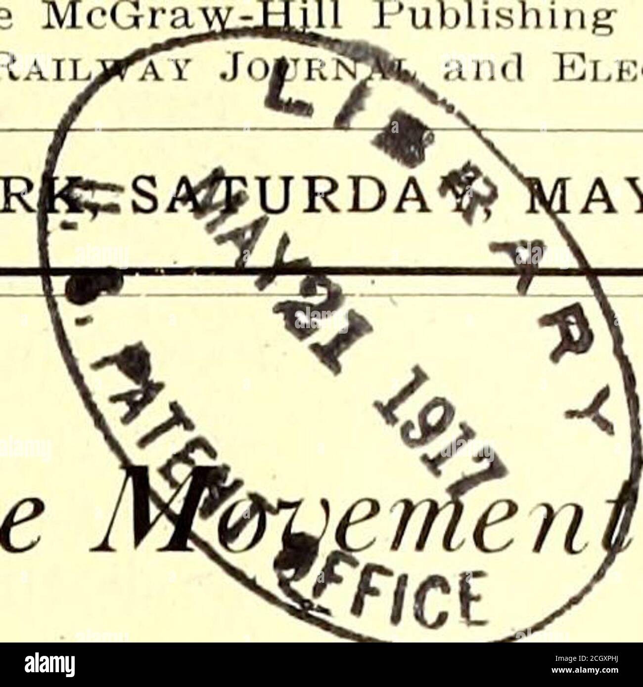 . ical Works, Philipsdale, R. I., ha pubblicato un bollettino che annuncia le spese per bobine e bobine che indicano prezzi più elevati su diverse dimensioni resi necessari dagli anticipi nel costo delle materie prime e di fabbricazione. Westinghouse Electric & Manufacturing Company, EastPittsburgh, Pa., ha pubblicato l'opuscolo 3976 che illustra le sue apparecchiature di misurazione fuori porta. Queste sono adattate per l'uso su linee di trasmissione in cui la spesa di una sottostazione non è garantita. Ohio Brass Company, Mansfield, Ohio, sta distribuendo un bollettino anallettante sul relativo processo di collegamento del binario di saldatura del gas.Applicat Foto Stock