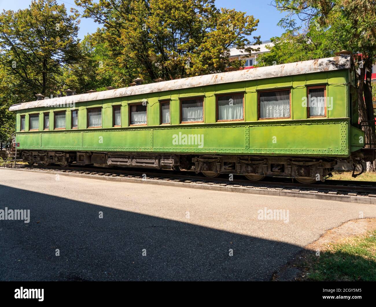 Trasporto ferroviario di Joseph Stalin nella città di Gori, Georgia. Foto di alta qualità Foto Stock