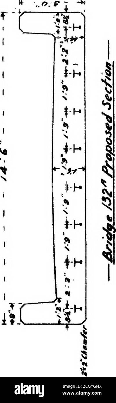 . Il sistema ferroviario cinese. Costruzione di a.bridge di 31 12-piedi copre i dettagli di cui sono forniti di seguito.. Costo di concreteWt. Tonnellate. Lastra. Lunghezza piedi. 1.4 €180 15 piedi 4.75 €360 24 piedi 8.15 €744 34 6 la soletta rinforzata della rotaia non è quindi solo cheaperin primo costo, ma possiede il grande vantaggio dal punto di vista di arunning e manutenzione di providingan tutta la strada di zavorra. Inoltre, alcuni risparmi vengono effettuati eliminando le spese di verniciatura che ammontano a circa 2 dollari, 3 dollari e 4 dollari l'anno per le tre parti e in cattivo localitiesto raddoppiare questo. Normalmente i ponti richiedono di dipingere inChina ogni fou Foto Stock
