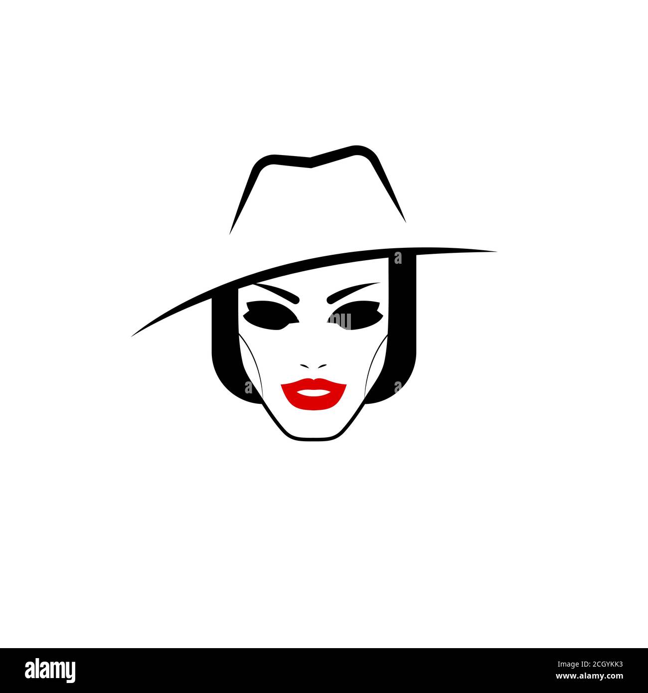 Elegante logo minimal beauty. Illustrazione vettoriale Illustrazione Vettoriale