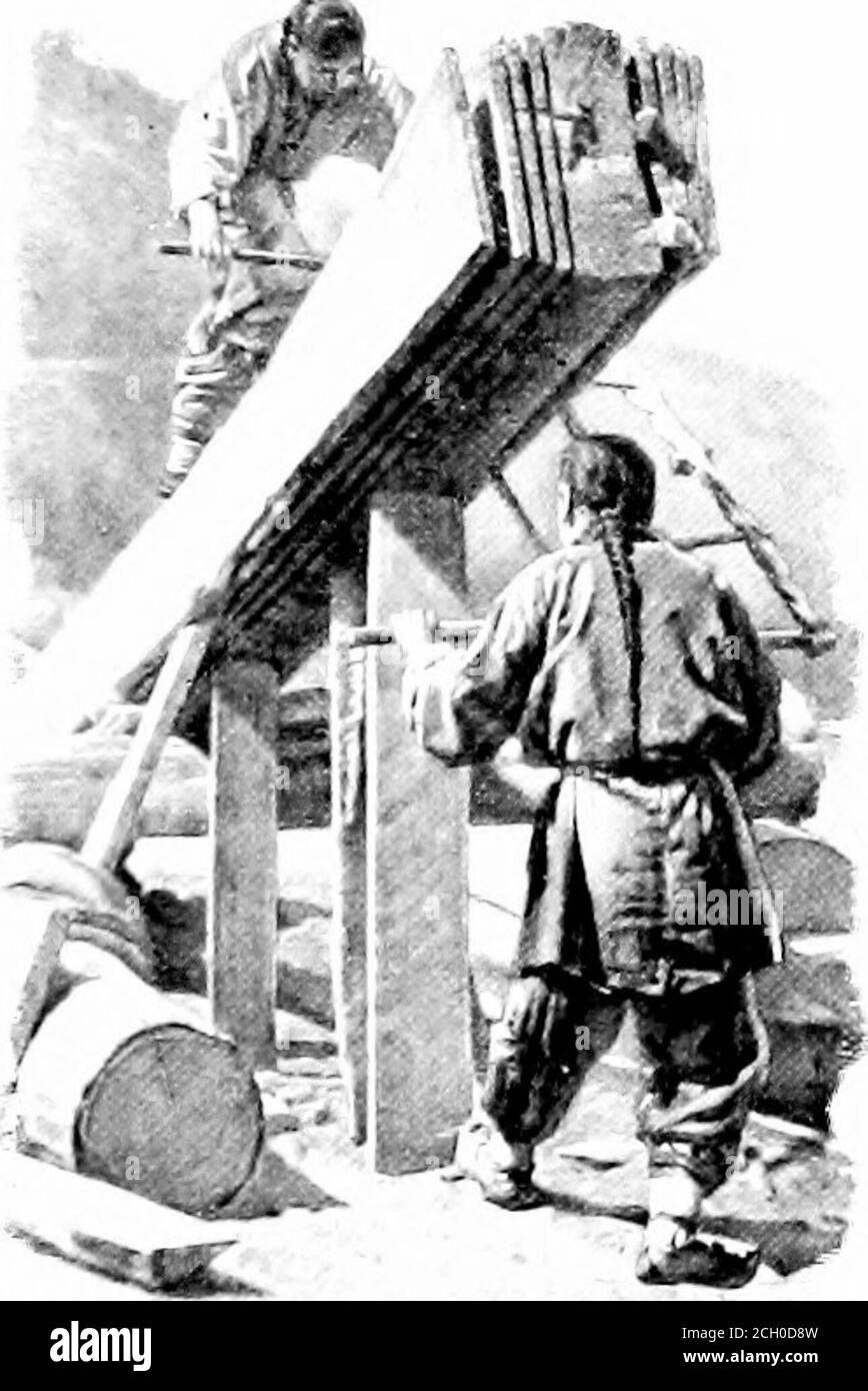 . Un ingegnere americano in Cina . ame sulla base, sarebbero beconsidered di cinese fare. Sono inex-pensive, del tipo voluto dal Chinaman, anche se forse non per la vendita ad Amburgo o Berlino. D'altra parte, l'articolo americano, molto più bello, dal nostro punto di vista, ma anche più costoso, è dello stesso stile di issold a Broadway a New York. Non è necessario moltiplicare gli esempi. Thereattenda il produttore americano un punto vendita, espe-cially per utensili, macchinari, e altri articoli in ferro e acciaio. Troverà una domanda per le macchine thesmaller e più leggere, piuttosto che per Foto Stock