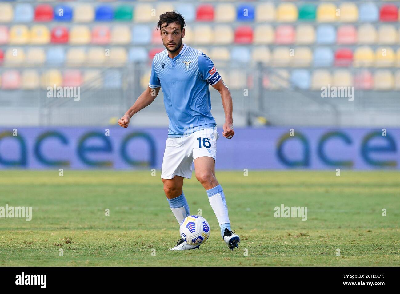 Frosinone, Italia. 12 settembre 2020. Marco Parolo della SS Lazio nel corso del amichevole incontro tra Frosinone e SS Lazio allo Stadio Benito Stirpe, Frosinone, Italia, il 12 settembre 2020. Foto di Giuseppe Maffia. Credit: UK Sports Pics Ltd/Alamy Live News Foto Stock