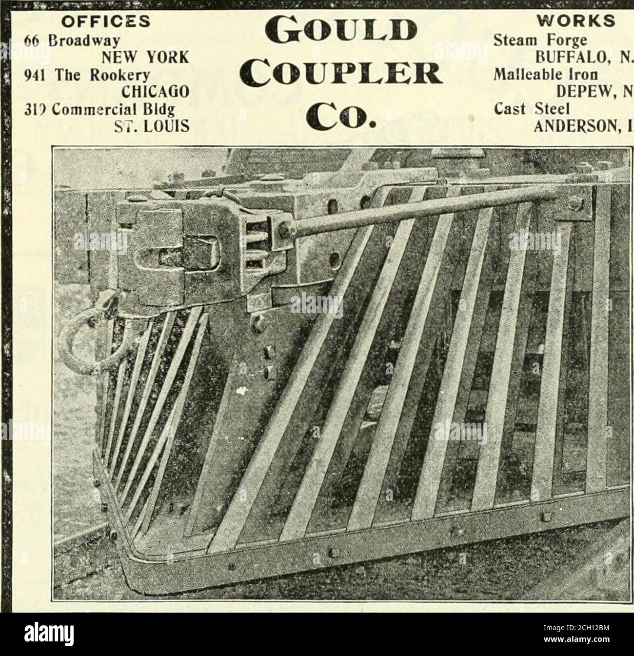 . Locomotiva engineering : una rivista pratica di forza motrice ferroviaria e materiale rotabile . a: (JL)H ■&lt;s 00 Hi s o W Q&lt;S GROULD COUPLER CO. WORKS Steam Forge BUFFALO, N. Y.Malleable Iron DEPEW, N. Y.Cast Steel ANDERSON, IND. Più a lungo in Service tiie migliore opera. PRODOTTO DA PRATT & LETCHWORTH, BUFFALO, N. Y.. Foto Stock