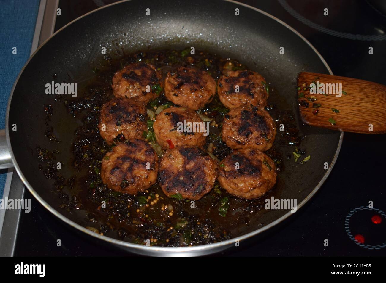 Hamburger minimo, Frikadellen Foto Stock