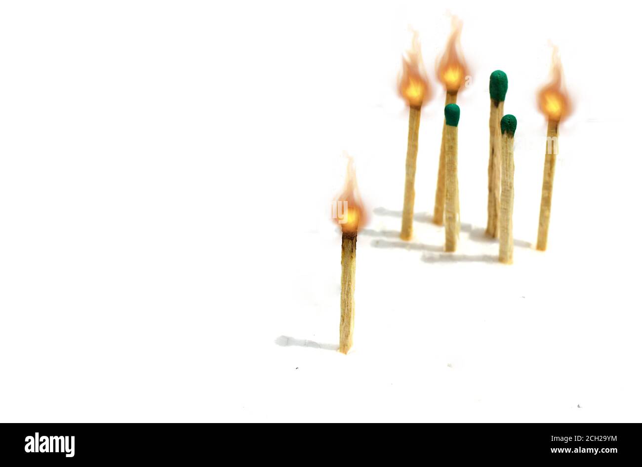 Un'idea unica per la discriminazione o il razzismo Foto Stock