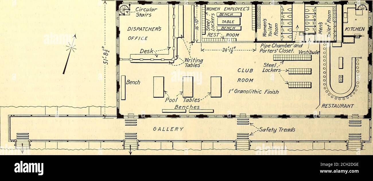 . Giornale ferroviario elettrico . A New York attraverso West End / ,y^,„ . ^,-.^ linea J/jIfLiffBrid^ Footwaitks InterlockingTower Figure 3-TRACK PLAN SHOTVING HA COMPLICATO IL LAVORO SPECIALE A NORD DI STILLWELL AVENUE TERMINAL J&LT; -112-4 •-- -^ ^--L2-4--^--/2-L0I---&GT;^^   L II ^ I   I ^ L I. RIG. 4-PIANO DI costruzione di un EDIFICIO TRAINMENS COSTRUITO SOPRA LE PIATTAFORME DELLA STAZIONE DI STILLWELL AVENUE 24 gennaio 1920 Electric Railway Journal 189 -■ 1^ j^FCT^Tll^MiHyM^^MpLjiiyii ■HE^^SHHHS^^^ g ^^-JR^JI ^^^S 1 tion di una nuova linea sopraelevata per tutte le ferrovie rapide sull'isola. La linea Brighton Beach, che entra Foto Stock
