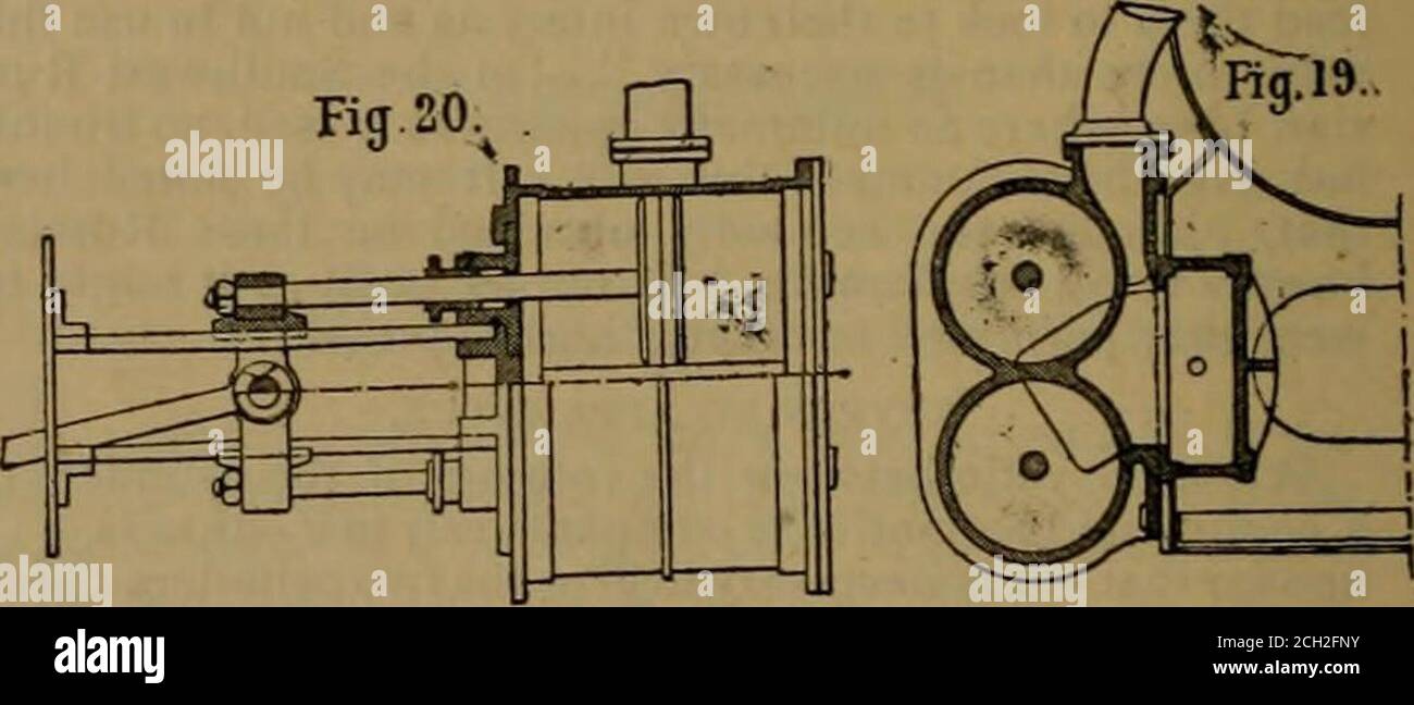 . La ferrovia e il giornale di ingegneria . quattro coppie di ruote motrici. I grandi cilindri da 25 o 26 poll., per motori pesanti con sei driver accoppiati, rispondono ai cilindri da 17 o 18 poll. Di motori ordinari, con un rapporto di i : 2.08. I cilindri grandi da 26 a 28 in., ^R^19... che forniscono rapporti di circa l : 2, sono impiegati su motori a otto ruote accoppiate aventi cilindri ordinari da 18 a 20 in.;motori che sono stati costruiti in numero considerevole per le ferrovie russe con un peso da 45 a 50 tonnellate. Foto Stock