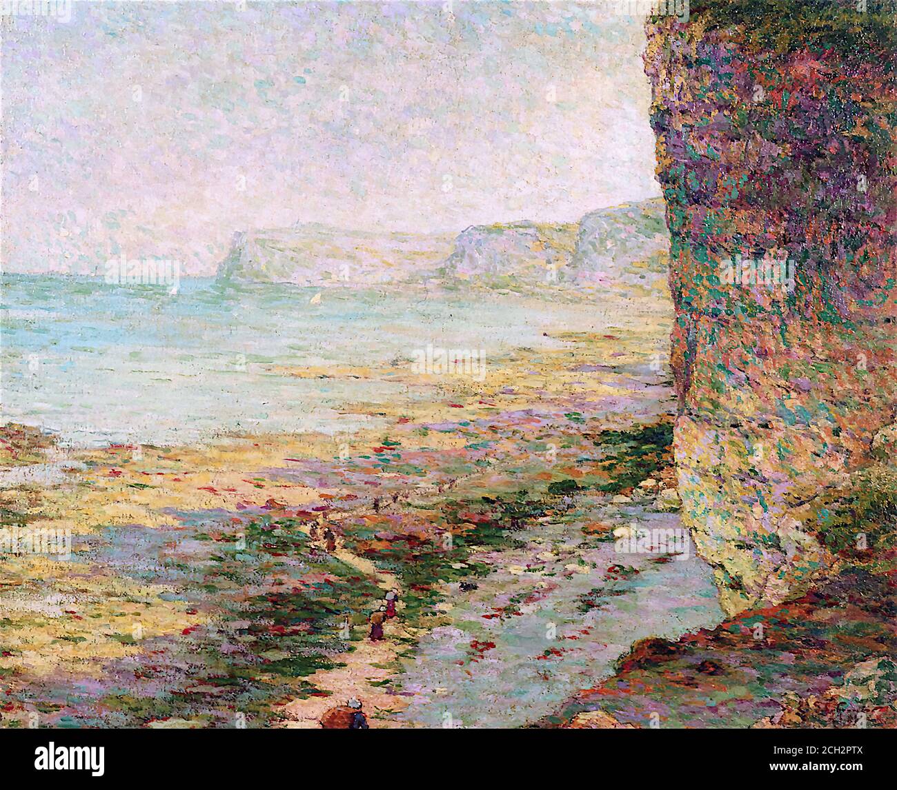 Schuffenecker Claude Emile - Cliff at Low Tide - Francese Scuola - 19 ° e inizio del 20 ° secolo Foto Stock