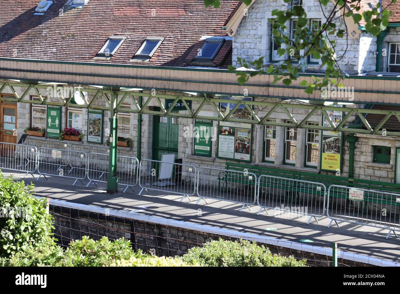 Swanage Railway durante il coronavirus, Dorset, Regno Unito – 6 agosto 2020 Foto Stock