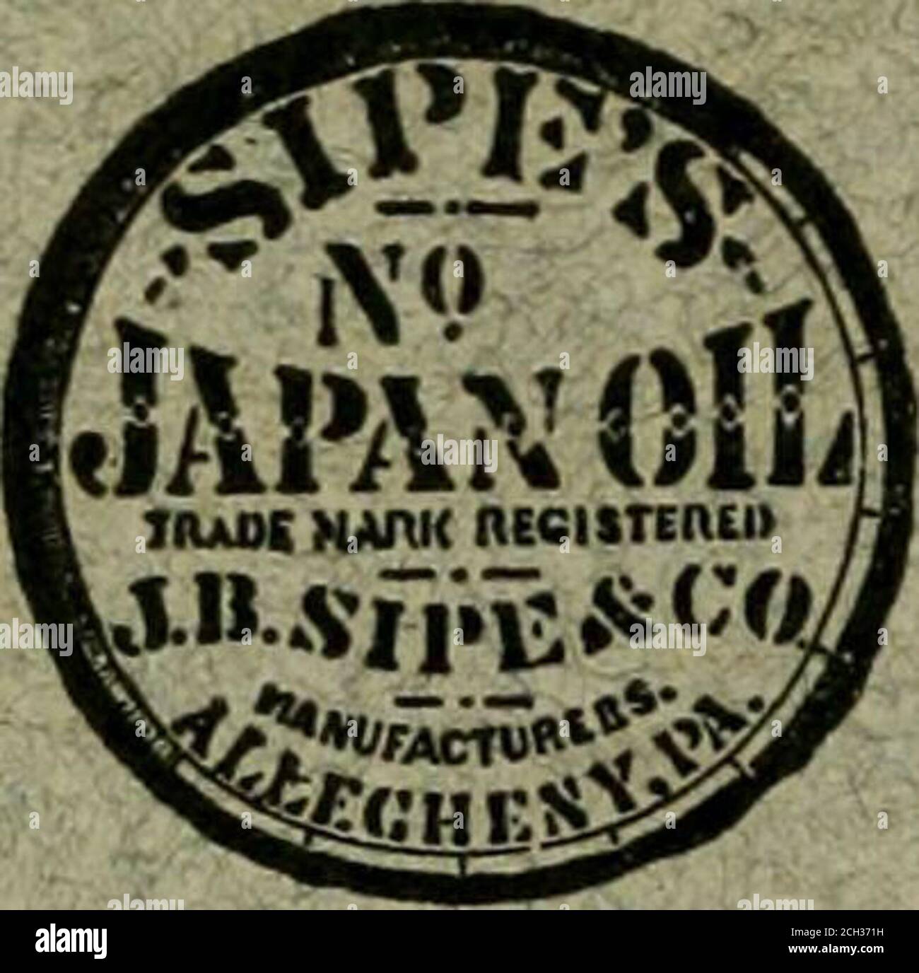 . Procedimenti ufficiali . 990 Old Colony Building CHICAGO :^XJ1&gt;® 84 William Street NEW YORK. STABILITO 1864 SIPES GIAPPONE OLIO RINFORZA, ASCIUGA, E IMPERMEABILIZZAZIONE; aggiungere Sipes Giappone olio e migliorare la vernice. NEL QUOTIDIANO DSK DA TUTTE LE PRINCIPALI FERROVIE NEGLI STATI UNITI - PRODOTTO SOLO DA CHICAGO. ILL JAMES B. SIPE 8u CO, Pittsburgh, pa. i 1 ■ TORCE ||se § Gem torce risparmiare denaro Test completi da parte dei più grandi sistemi ferroviari hanno dimostrato che. Le torce GemBrated Seam risparmiano money.Let noi lo dimostriamo. Invia gratuitamente sam-ple e informazioni. GEM Manufacturing Company PITTSBURGH, Pennsylvania. Questo spazio F. Foto Stock