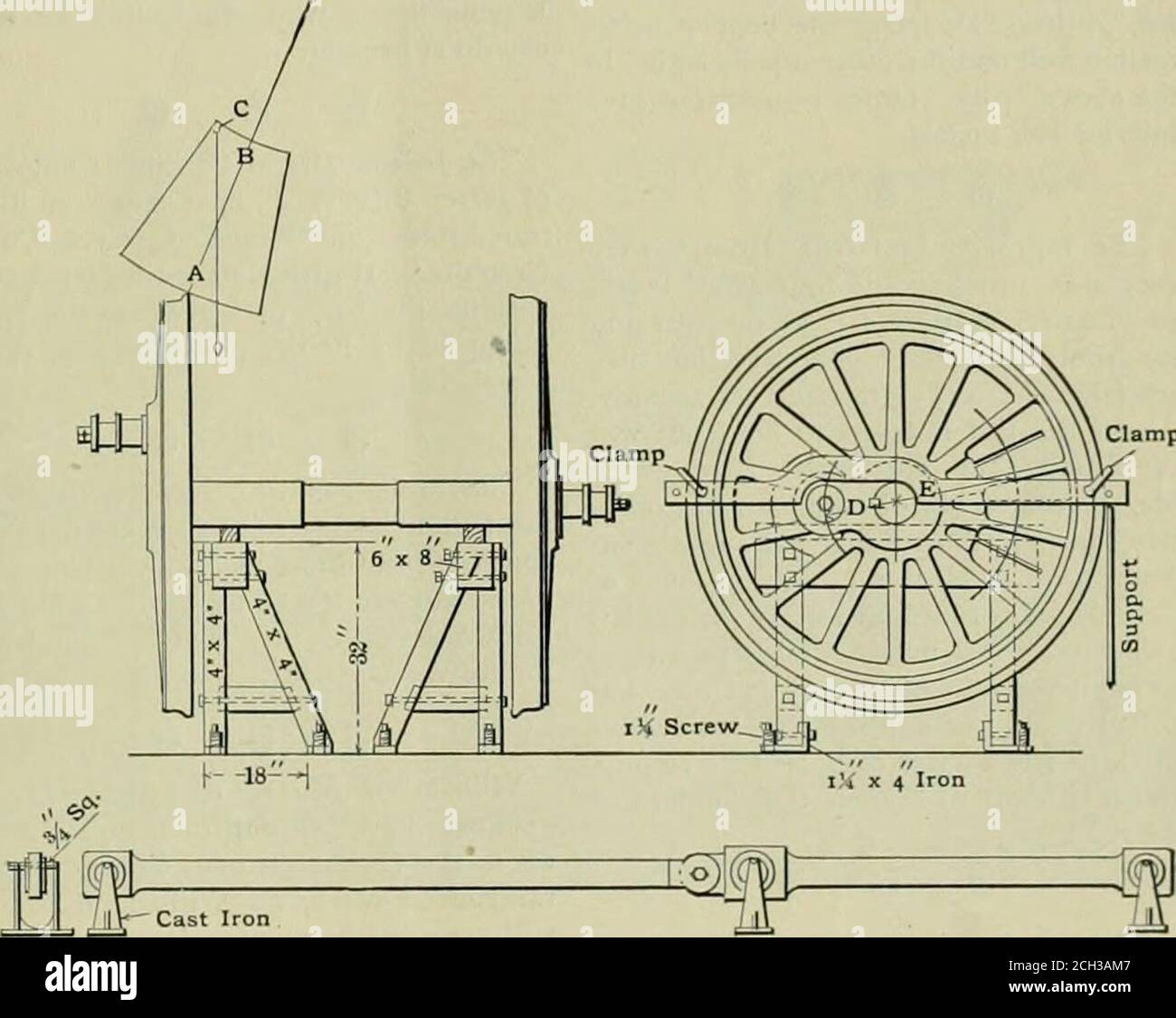 . Ingegneria locomotiva : una rivista pratica di moto ferroviario e materiale rotabile . Sdvogran per pulizia.INDIA ALCALI OPERE, BOSTON. Mondo. F.lr Med.l. 1«113. Sllvor. 1HS7. RR.-nl., |R78. 1234 Monadnock Bldg., Chicago, 111. Morsetto. Locomoike Engineering CONTROBILANCIANDO LE RUOTE MOTRICI. Su cui si deve lavorare nella posizionecome mostrato, in modo che una linea attraverso il centro del perno di biella e il centro dell'assale sia a livello per-fectly. Le aste sono attaccate al perno di rango, le estremità esterne delle aste supportatesi in modo che siano anch'esse a livello.i pesi sono quindi sospesi dal perno. Come Foto Stock