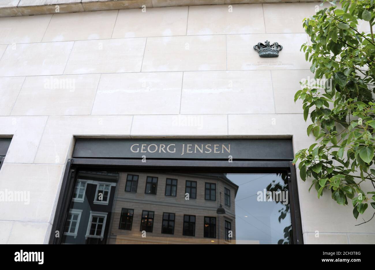 Negozio Georg Jensen a Stroget a Copenhagen Foto Stock