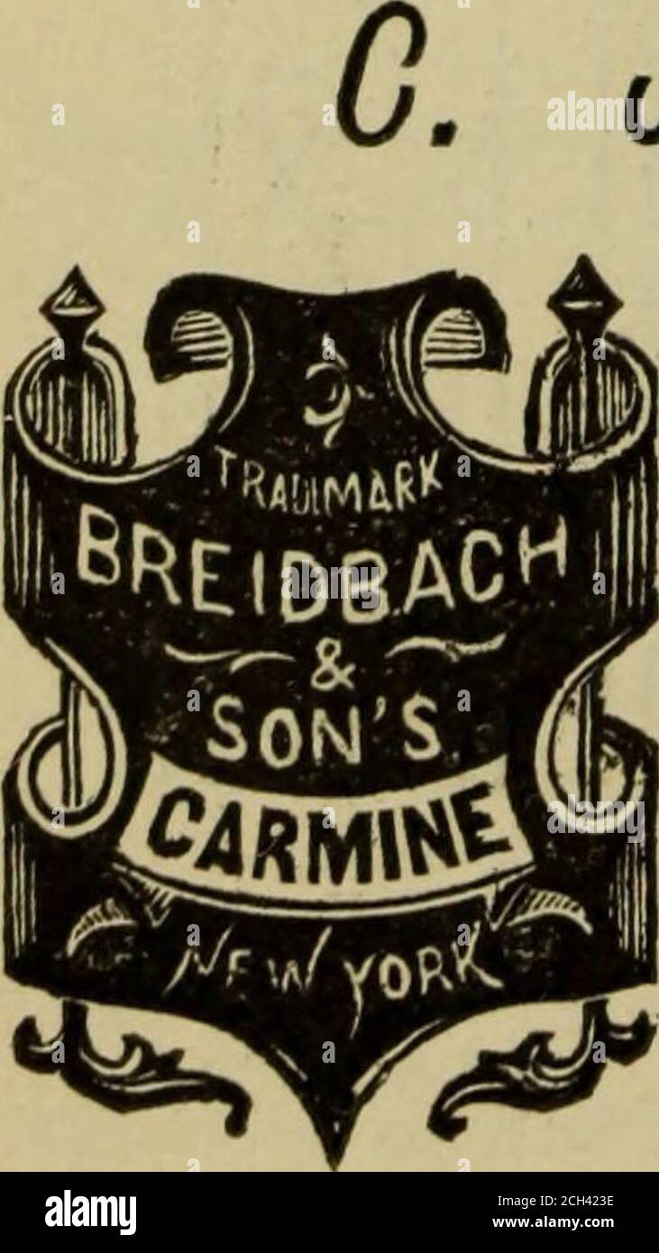 . Pittura e materiali di pittori: Un libro di fatti per pittori e coloro che usano o trattano in materiali di vernice . superiorità). Non mescolare mai pigmento o Giappone con CarminePaste, poiché potrebbero contenere sali di piombo e altri metalli, che sono altamente injuriousto Carmine Paste. CA RMIION è un Vermilion migliorato di un brillante colore rosso fuoco. Un grande manyof dei grandi ditte nel settore del carro e del trasporto lo usano sulle parti in esecuzione e panelwork nel ricoprire un solido strato di piombo rosso inglese con uno strato di Carmilion preparato come vernice di acoloring, assottigliando Carinilion con trementina, coda cruda A. Foto Stock