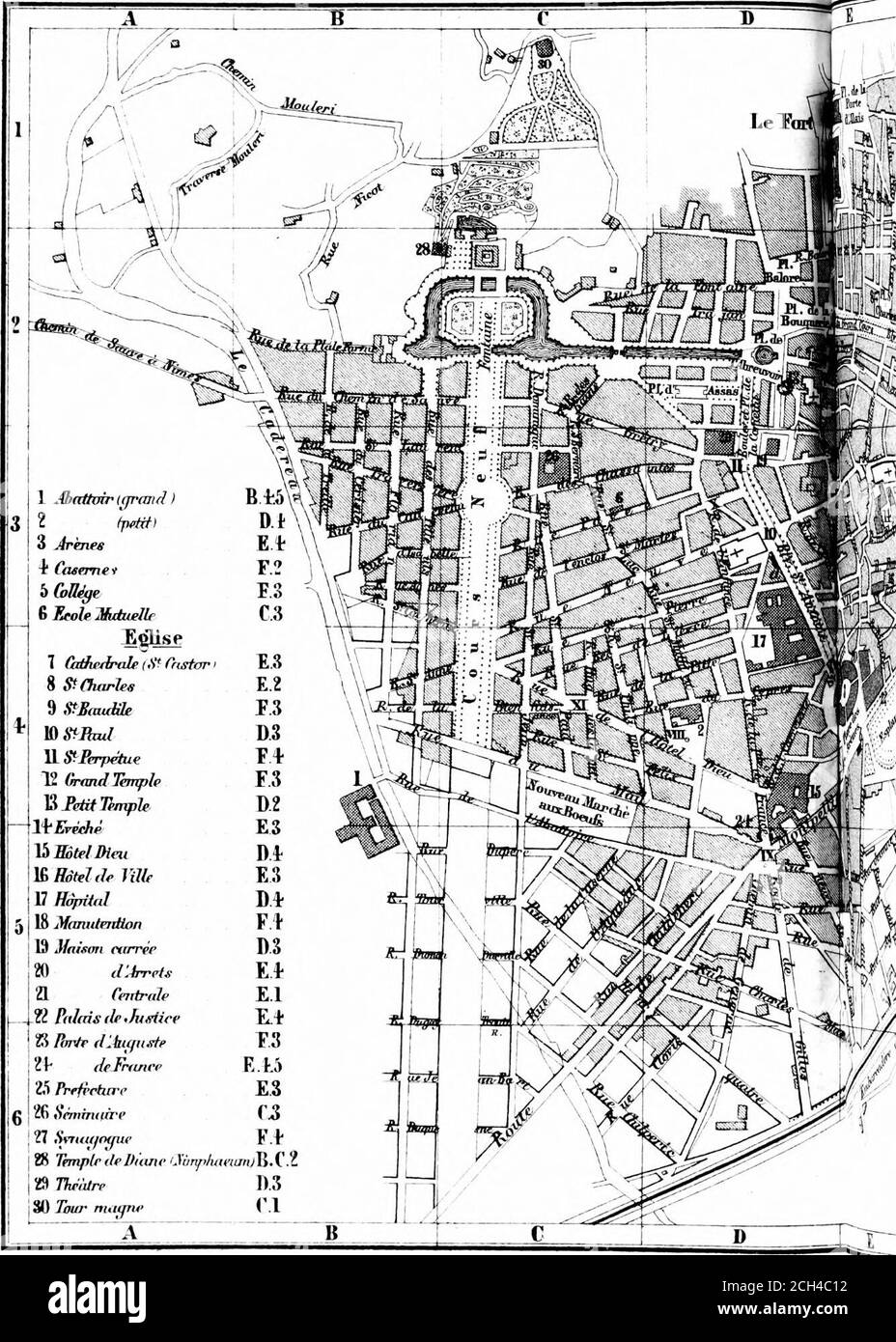 . Italia: manuale per i viaggiatori. Prima parte (Nord Italia). Eval Blanc, PI.b, di fronte all'Arena;+ Hotel et Restaurant Manivet, PI.c, di fronte alla Maison Carree; Hotelde la Mediterranpe, vicino alla stazione; Hotel du Midi, PL d, Place della Couronne; Cafe du Commerce, di fronte all'Arena; Cafe de rUnivers, di fronte alla Maison Carree), l'antica Nemansvs, capitale della GallicArecomaci, e uno dei più importanti, luoghi in Gallia Narbonensis, è ora il capoluogo del Dipartimento dell'Hard. Kimes, che conta 15,00 (1 protestanti tra i suoi attuali popula del 60,200, ha diversi ti Foto Stock