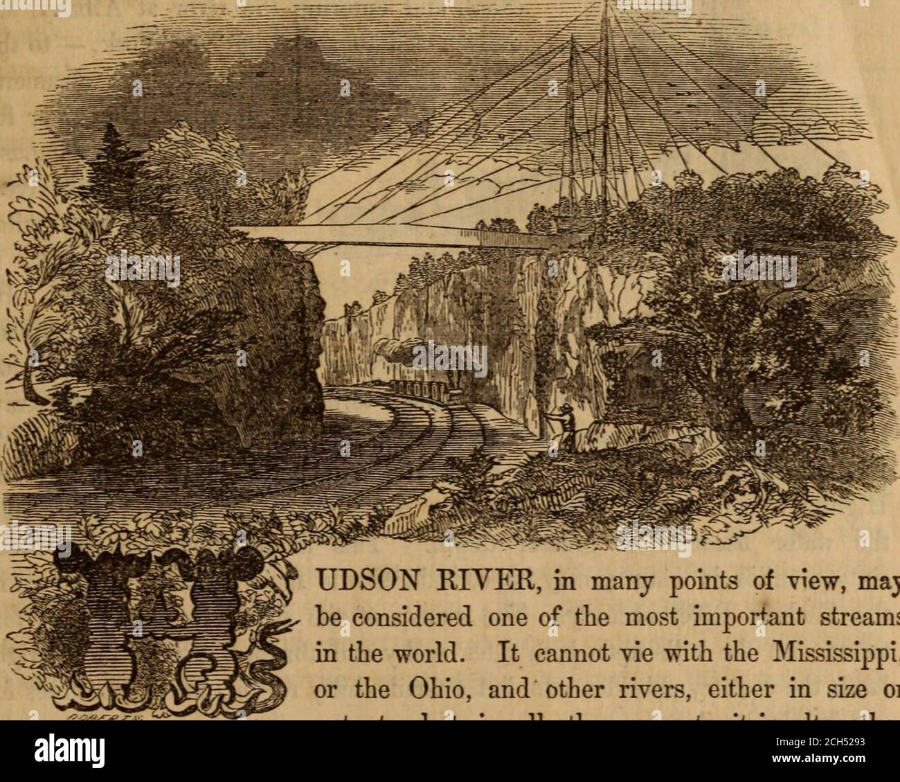 . Navigazione in battello a vapore e ferrovia del fiume Hudson : descrizione delle città, città e luoghi di interesse lungo il percorso : con mappe e it . DESCRIZIONE GENERALE. Il FIUME UDSON, in molti punti di vista, forse considerato uno dei più importanti del mondo. Non può viere con il Mississippi, o l'Ohio, e altri fiumi, né in misura, ma, sotto tutti gli altri aspetti, è sempre superiore. Per la navigazione in barca a vapore e in slop, che si estende per centosessanta chilometri verso l'interno, attraverso una catena aspra di Highlands, e trasportando acqua marea l'intera distesa Foto Stock