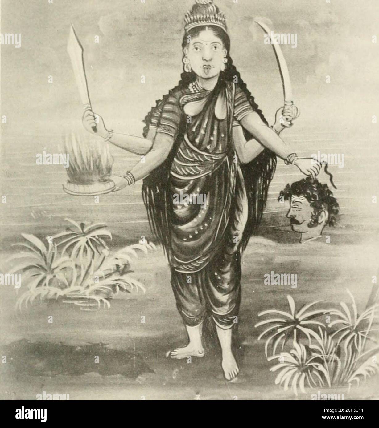 . Le tribù e le caste delle Province centrali dell'India . orecchio di punizione come essendo tormentati dai fantasmi delle loro vittime.simili casi di credenze e pratiche religiose sono givenin i conti di altri criminali, come i Badhaks e Sansias. E le più severe e gravi osservanze di theThugs possono essere spiegate dalla più atroce caratteristadei loro crimini e dalla più urgente necessità di trovare somealliative. La venerazione pagata al piccone, che verrà descritta in breve, deriva semplicemente dal comune aspetto animistico che gli strumenti e gli attrezzi generalmente realizzano Foto Stock