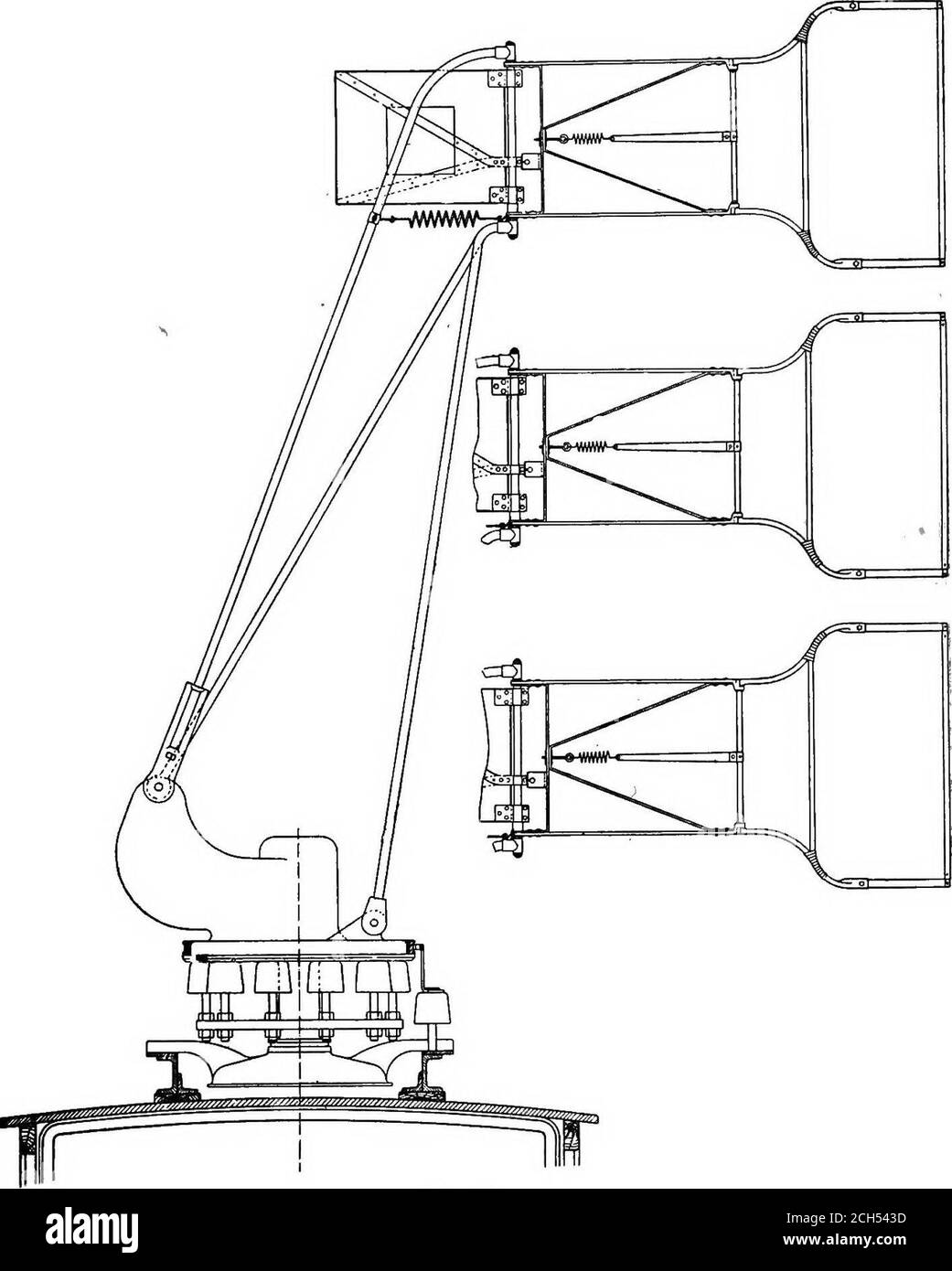 . Le prove della ferrovia elettrica Berlin-Zossen del 1903. Un resoconto delle prove effettuate sulla ferrovia Berlino-Zossen nei mesi da settembre a novembre 1903 . BERLINO-ZOSSEN FERROVIE ELETTRICHE. 9 pezzi erano in alluminio ed erano protetti da un'usura troppo rapida grazie a un reggiseno i^ mm. (0.06 poll.) spinti sopra e racchiudono l'alluminio. Il peso del primo pezzo scorrevole è stato ridotto da questa costruzione da 850 g.(1.87 lb) a 600 g. (1.32 lb) mantenendo la stessa resistenza. Un acciaio leggero. Fig. 6 è stata usata ovunque nelle parti mobili del carrello. Be Foto Stock