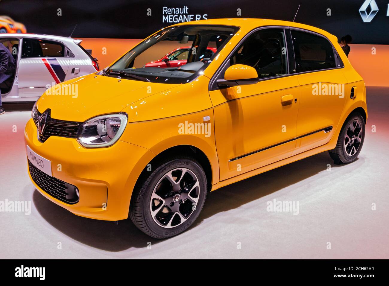 Nuova Renault Twingo all'89° Salone Internazionale dell'automobile di Ginevra. Ginevra, Svizzera - 5 marzo 2019. Foto Stock