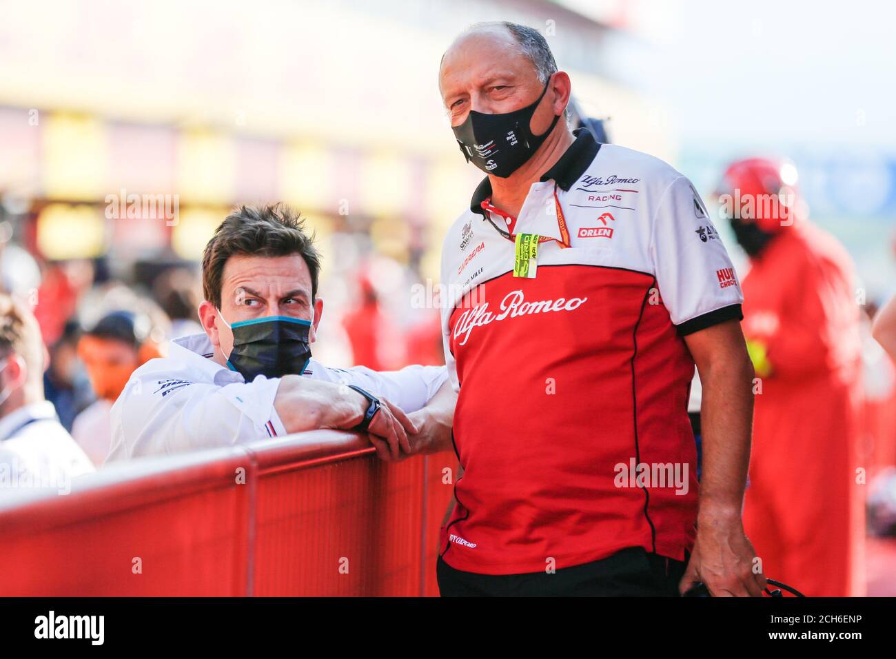 VASSEUR Frederic (fra), Team Principal di Alfa Romeo Racing ORLEN, WOLFF Toto (aut), Team Principal & CEO Mercedes AMG F1 GP, ritratto durante la forma Foto Stock