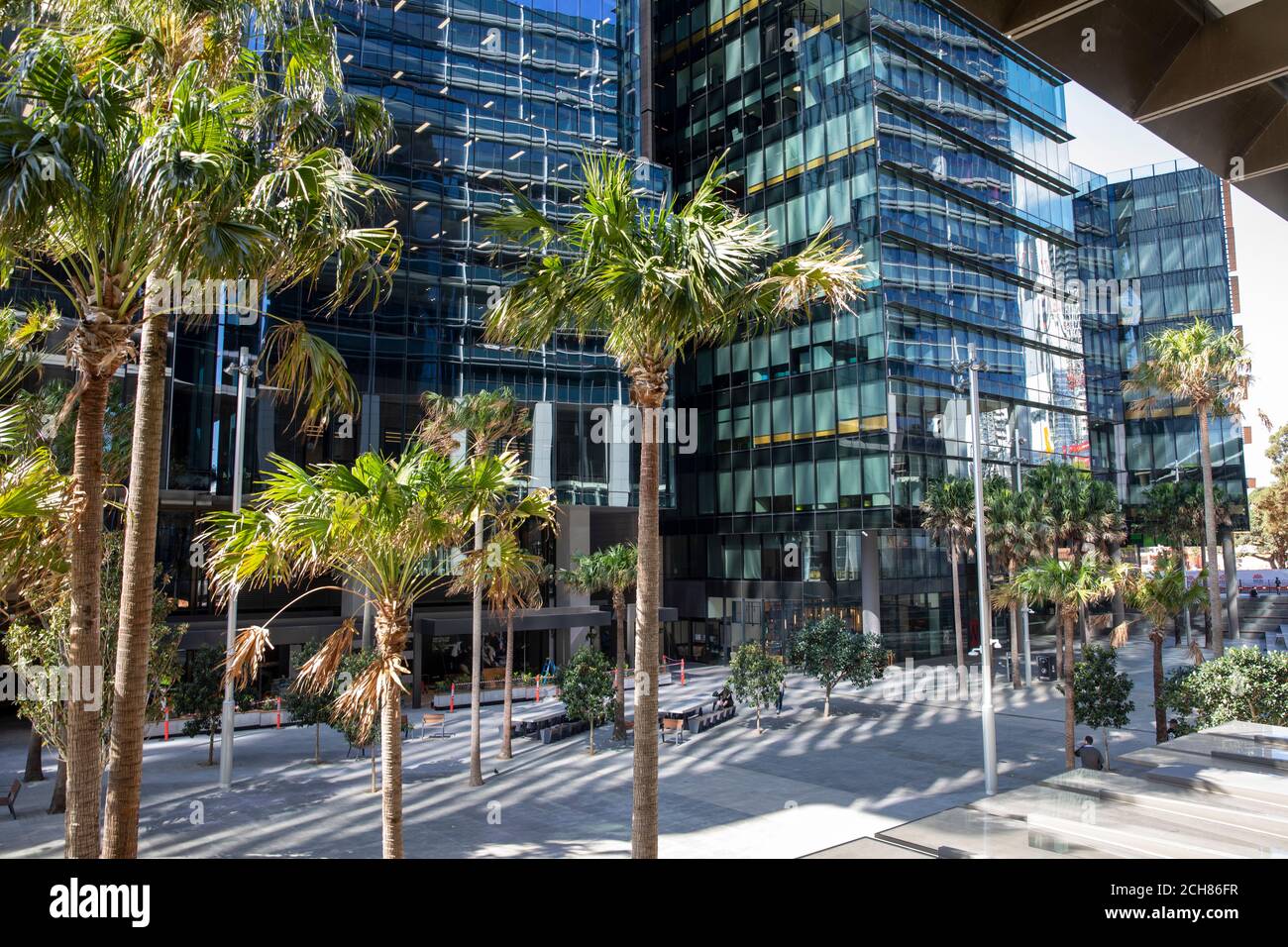 Piazza Parramatta e lo sviluppo urbano ha creato il complesso di uffici e. Spazio urbano, Parramatta ovest Sydney, Australia Foto Stock