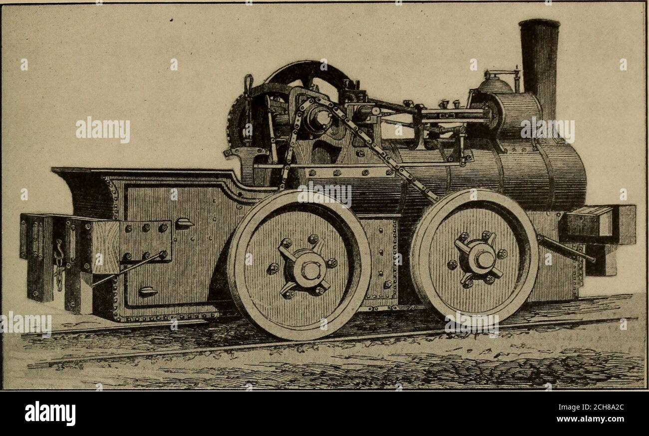 . La rivista di Cassier . FIG. 1 E 2. TREVETHICK S MOTORIDUTTORE DEL 1803 LA MOTORIDUTTORE 431. PRIMA LOCOMOTIVA DI MESSRS. Locomotiva per shunting clinary AVELING & PORTER. Nella maggior parte dei casi tutte le parti dei tram Uniti King-dom si trovano in collegamento con le miniere, le cave, i cantieri navali, i campi di mattoni, le nuove opere ferroviarie, anche dove canali o serbatoi sono in costruzione. I motori a ingranaggi vengono utilizzati per trailare i carrelli su pendii ripidi, ealtri lavori accidentati in cui è richiesta una potenza enorme a basse velocità di locomozione. Alcuni dei motori sono richiesti per sostenere un carico di grossload da 20 a 2 Foto Stock