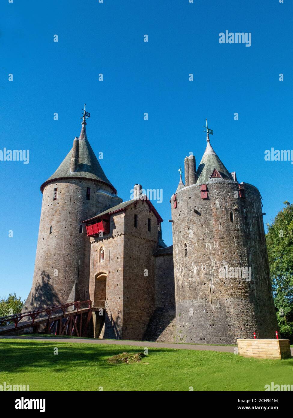 Castell Coch, o il ‘Castello Rosso’ Tongwynlais, Cardiff. Galles del Sud, Regno Unito Foto Stock