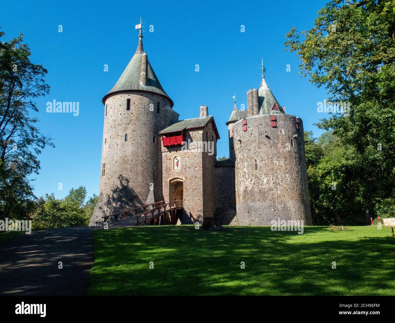 Castell Coch, o il ‘Castello Rosso’ Tongwynlais, Cardiff. Galles del Sud, Regno Unito Foto Stock